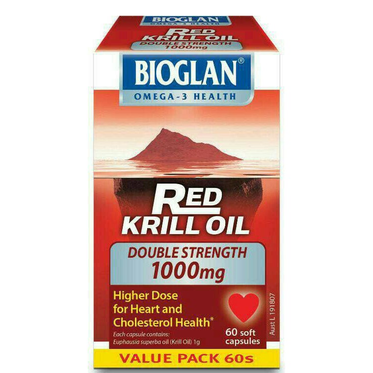 TERMURAH - Bioglan Red Krill Oil Double Strength 1000mg