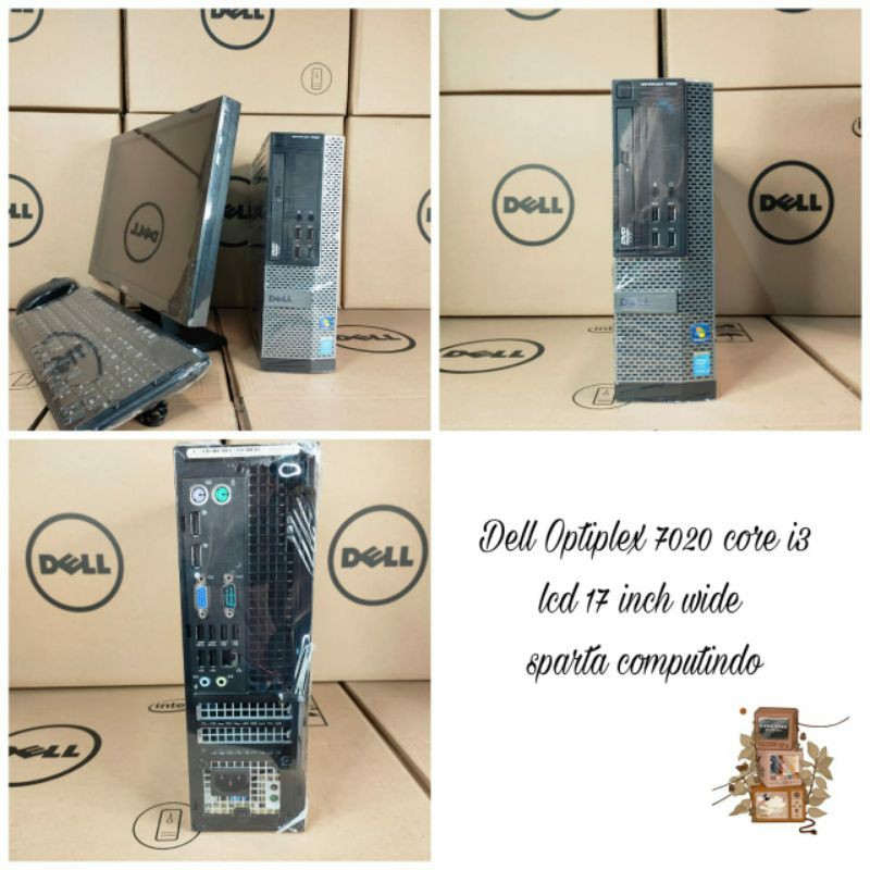 Paketan PC Dell Optiplex 7020 Core i3 gen 4 LCD 17 in wide Ram 4 GB Bergaransi Second Berkualitas