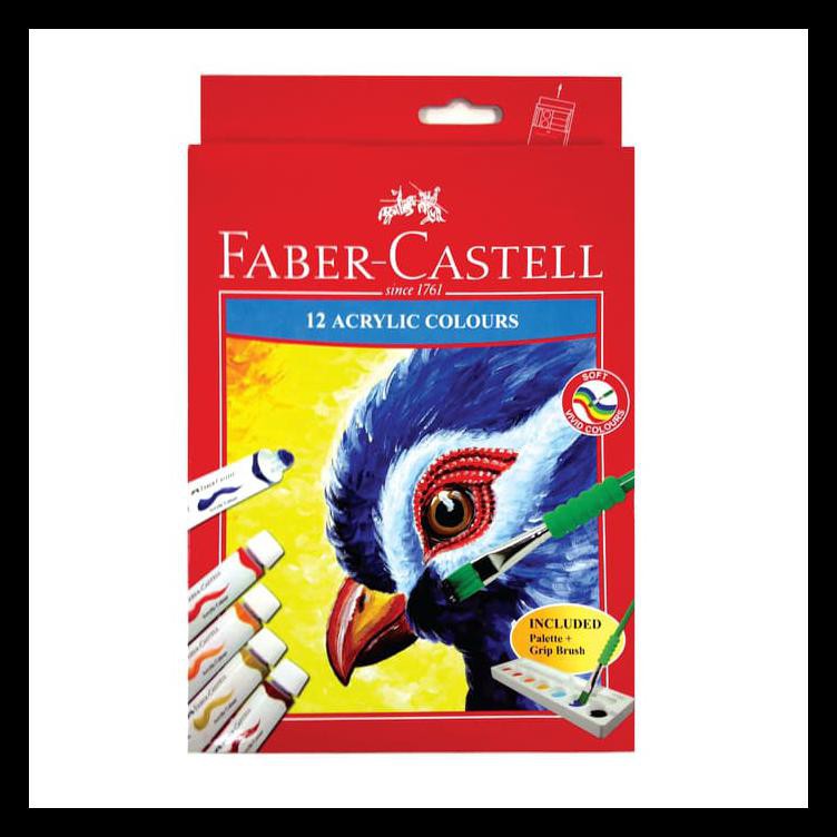 

TERBARU FABER-CASTELL ACRYLIC TUBE 12 ML - 12 COLOURS PERALATAN MELUKIS MURAH