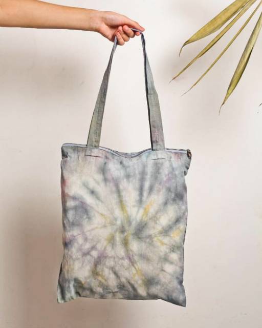 Totebag tie dye resleting