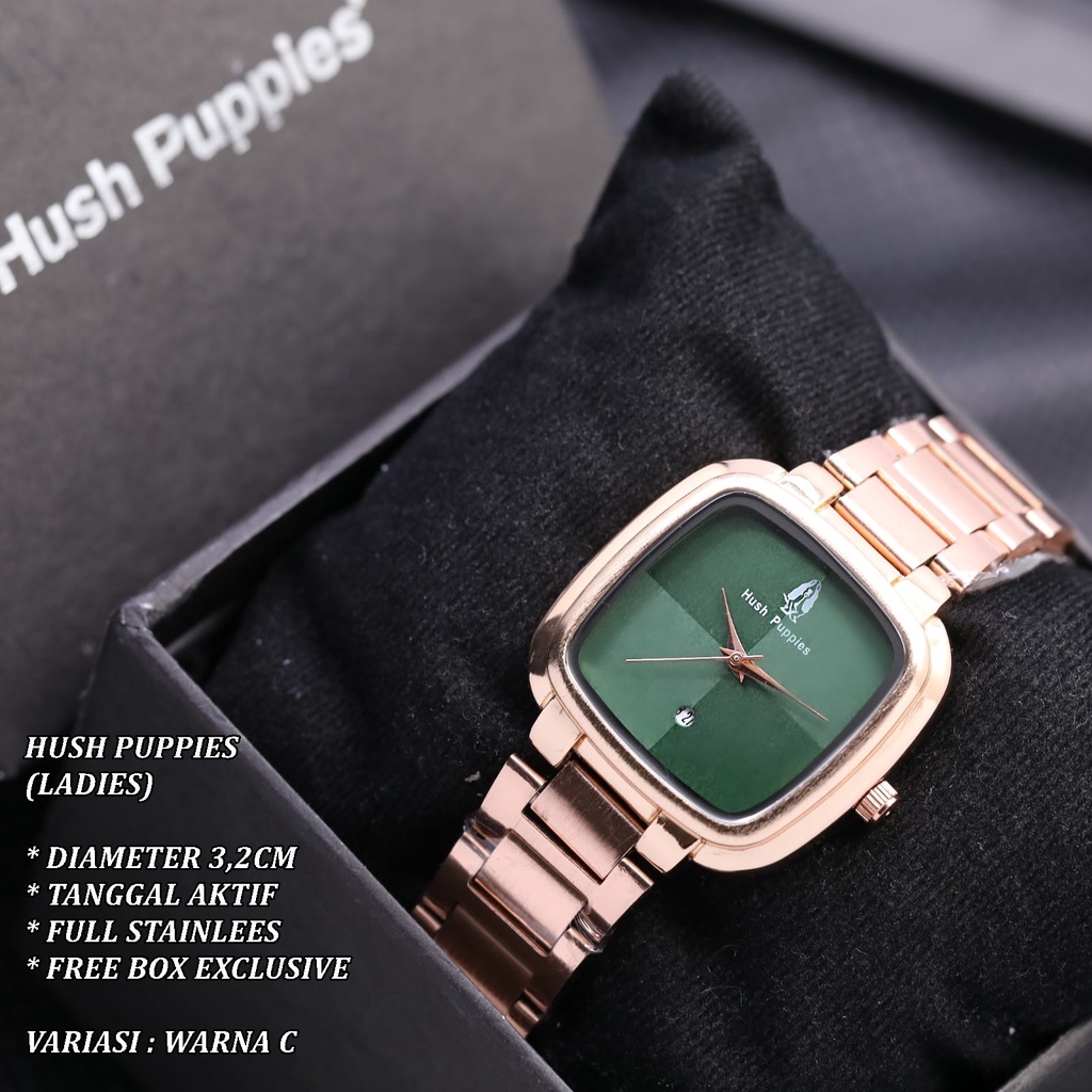 (FREE BOX) JAM TANGAN WANITA FASHION RANTAI BODY SEGI TANGGAL AKTIF