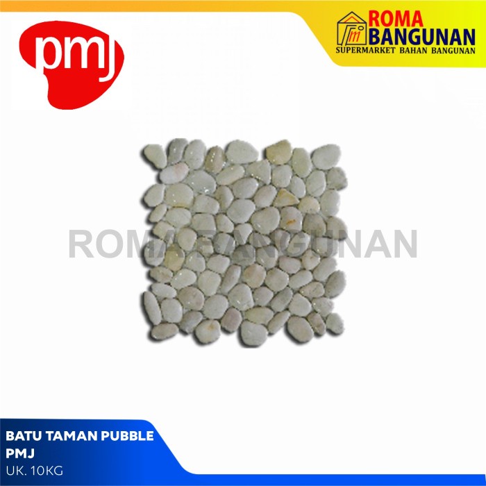 Pmj Batu Taman Pebble Batu Pabble / Batu Taman Kotal Putih / Hitam 10KG 10 KG - Putih