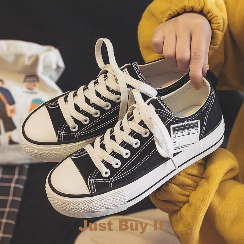 JBI-0252 [ Bisa COD ] Sepatu Wanita Kanvas Import Original Sneakers Tali Outsole Tebal Tren Terkini Elegan Mewah Keren-Sepatu Sneakers Canvas Wanita Import Premium sytel Korea