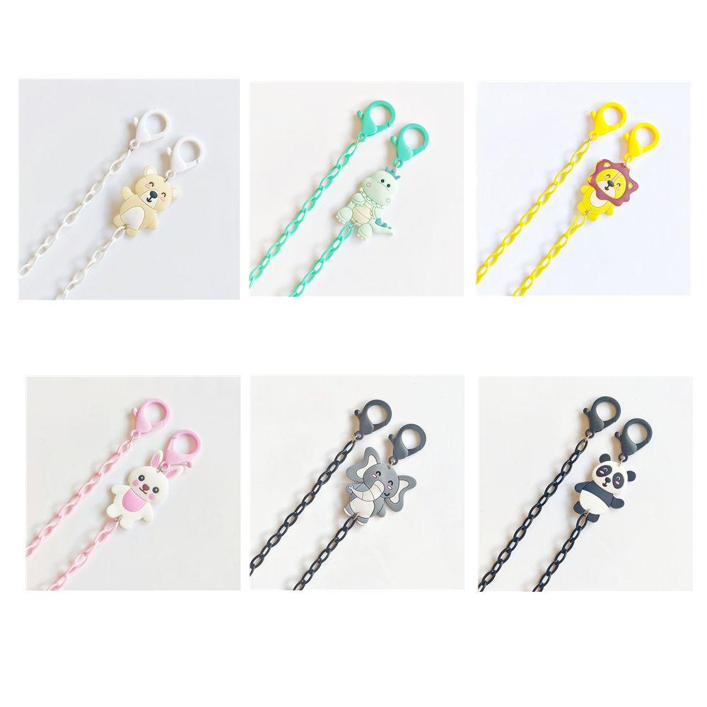 Lily Rantai Penutup Wajah Fashion Multicolor Kartun Hewan Akrilik Penutup Wajah Cord Holders