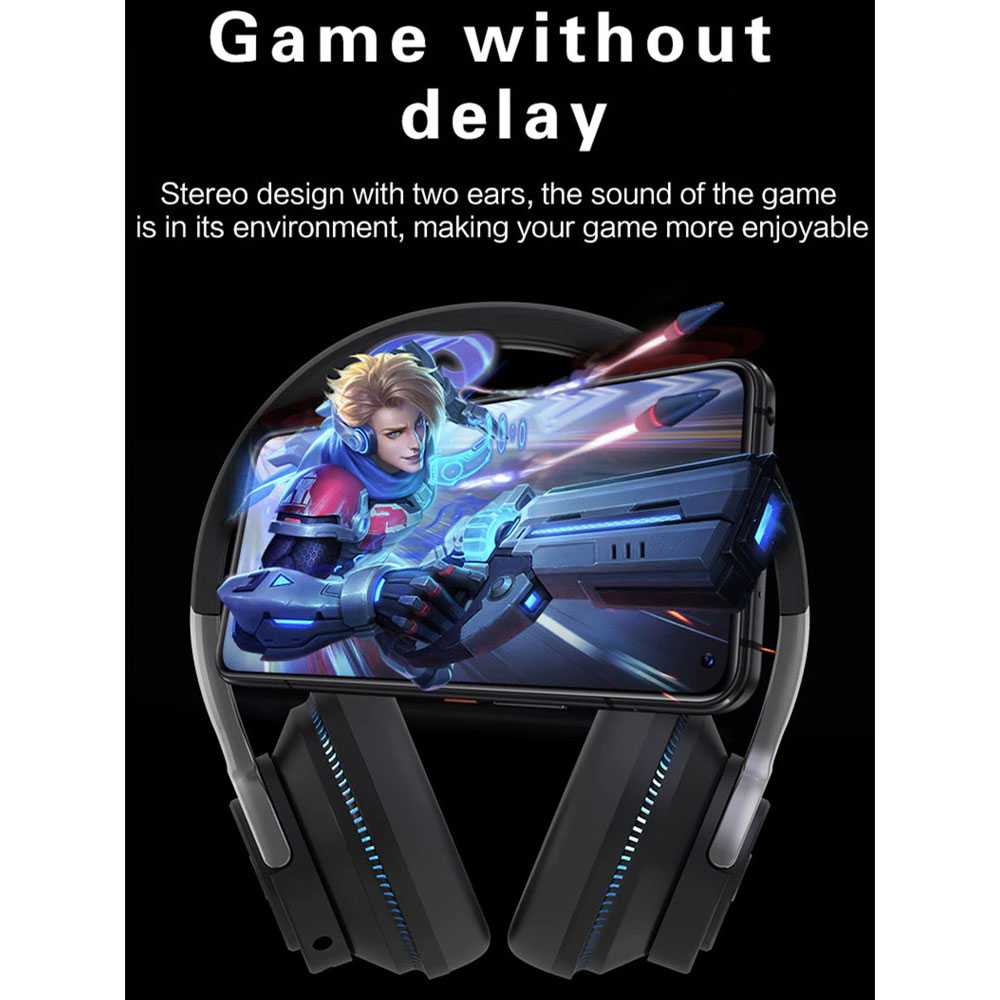 IDN TECH - Tourya Gaming Wireless Headphone Bluetooth 5.0 3D Stereo with Mic - H2