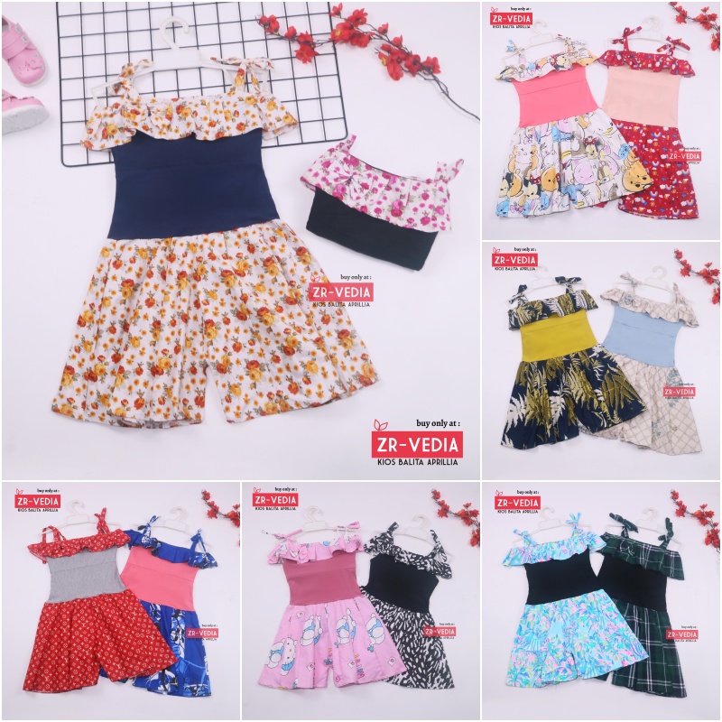 Jumpsuit Sweety uk Bayi - 4 Tahun / Baju Anak Perempuan Overall Kensi Baby Cewek Adem Born Import kiosbalitaaprilia