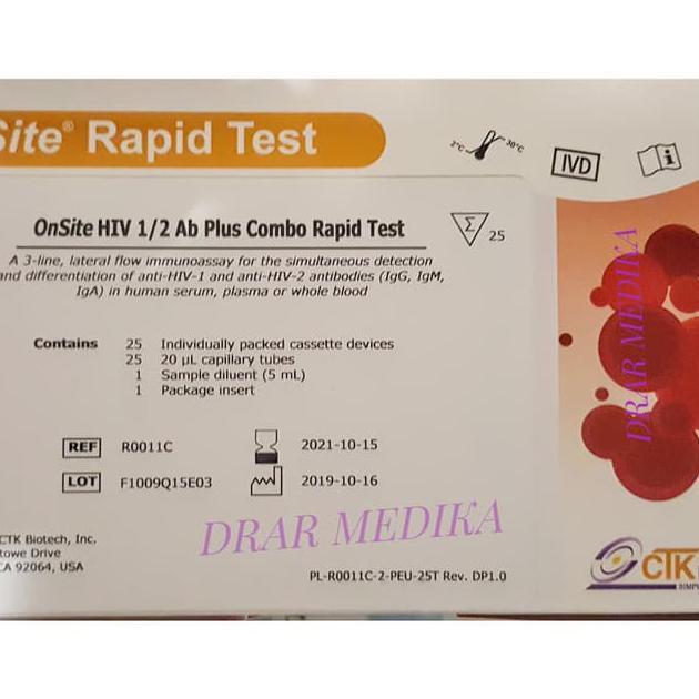 Gratis Ongkir BIOTECH HIV 1/2 AB plus combo Rapid Test (S/P/WB) isi 25 test Terbaru