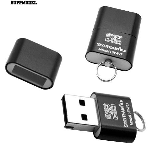 Card Reader Adapter Portable Mini USB 2.0 SD TF T-Flash Memory