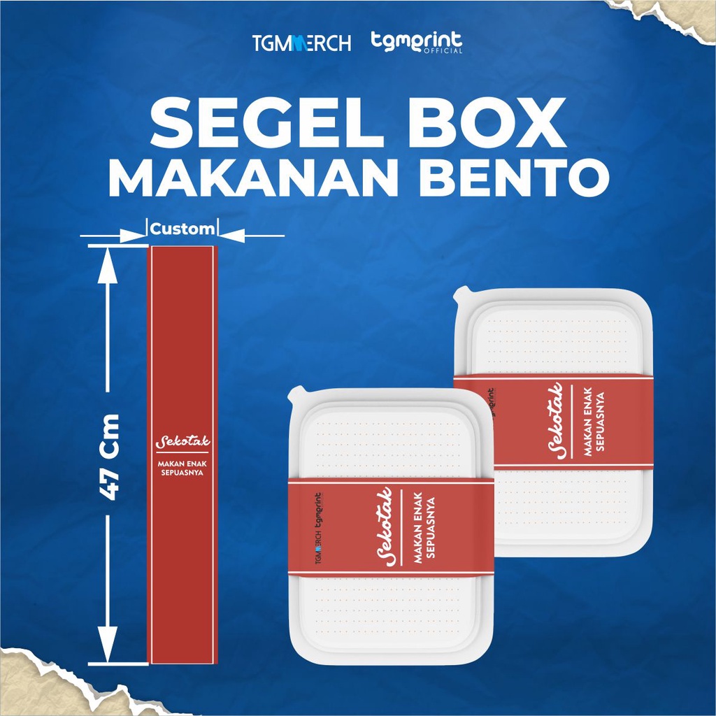 

TGM MERCH - Cetak Custom Segel Bento Box | Segel Box