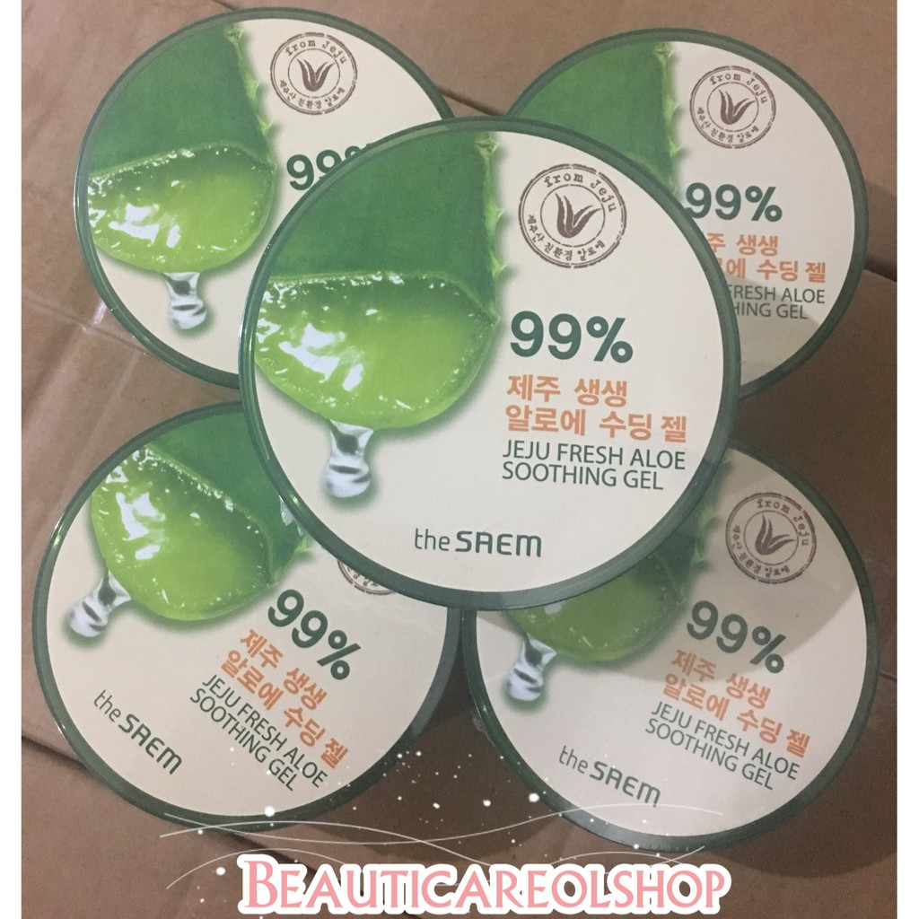 (ORIGINAL 100%) The SAEM Jeju Fresh ALOE VERA Soothing Gel 99%