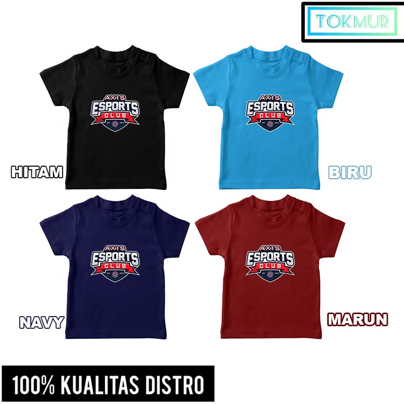 Baju Kaos Anak Laki Laki Team Axis Esports Club Game Pubg Mobile Gaming Keren Cotton Combed 30s