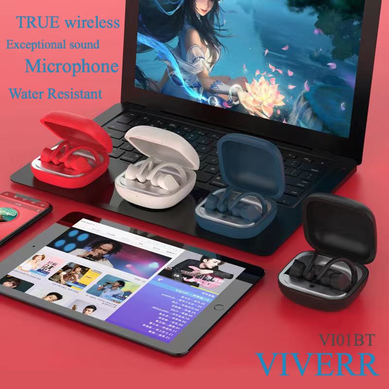 VIVERR Headset earbud Viverr Bluetooth VI01BT Charging Super Bass Multiple Colors Garansi 6 Bulan