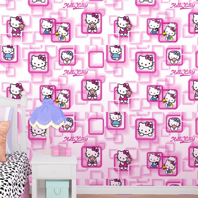 Wallpaper dinding 3d kamar tidur / Wallpaper dinding kamar tidur anak wallstiker Karakter Lucu Ukuran 45Cmx5M / 10M Termurah-GH140-5M