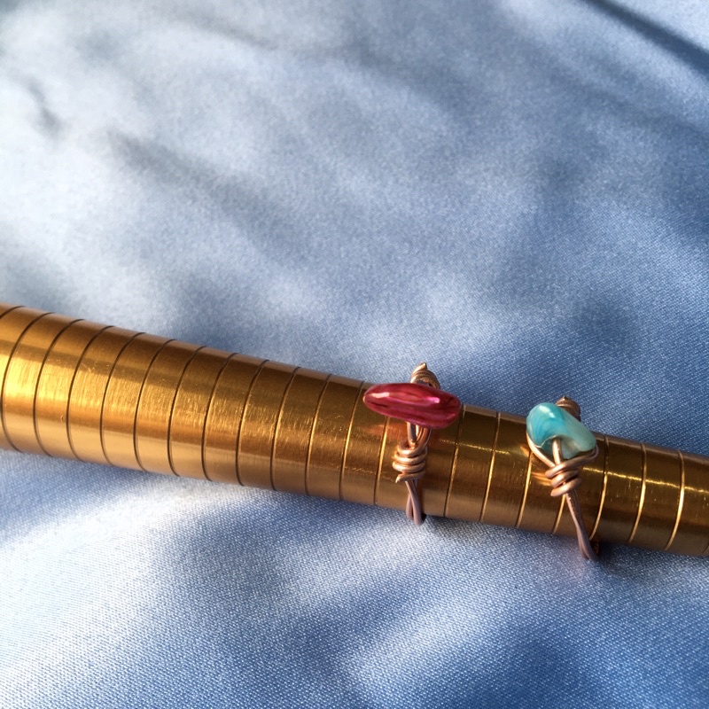 cincin kawat aesthetic wire ring stone wire ring