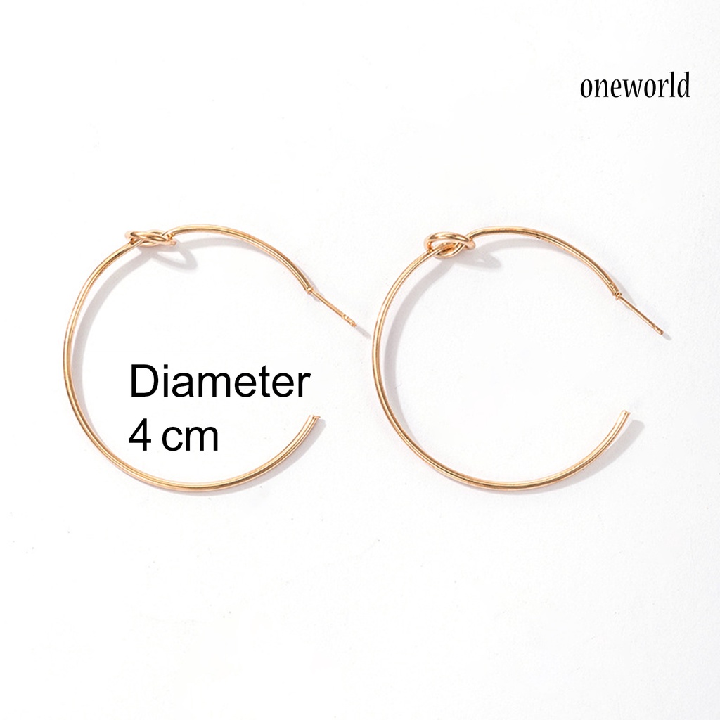 OW# Simple Earrings Hoop Geometry Big Circle Oversized Metal Hoop Earrings for Daily Wear