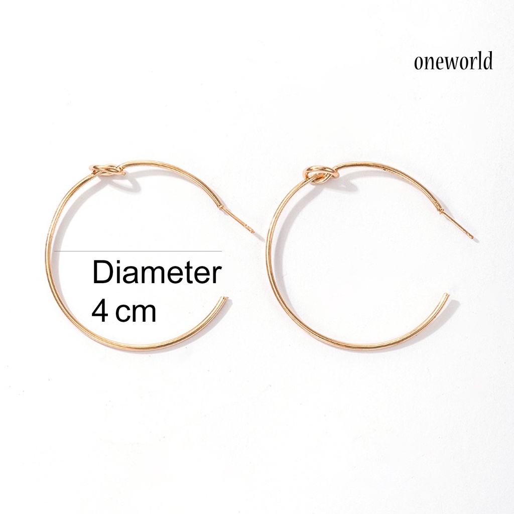 OW# Simple Earrings Hoop Geometry Big Circle Oversized Metal Hoop Earrings for Daily Wear