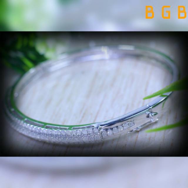 ASLI Gelang Berlian Eropa Palladium-Silver