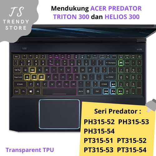 Keyboard Protector Cover Acer Predator Helios 300 Triton 300 PH PT 315