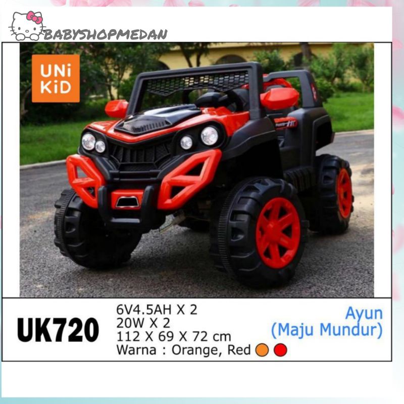 Mobil Aki Mainan Anak Unikid Jeep Jumbo UK 851/ 853 / 720 Ban Karet