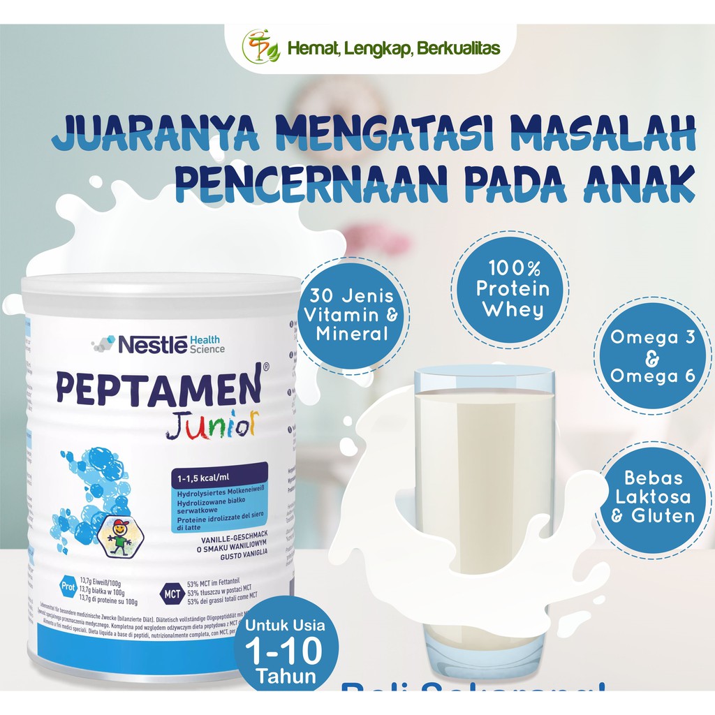 

Peptamen junior 400gr (susu medis khusus anak kondisi sakit)