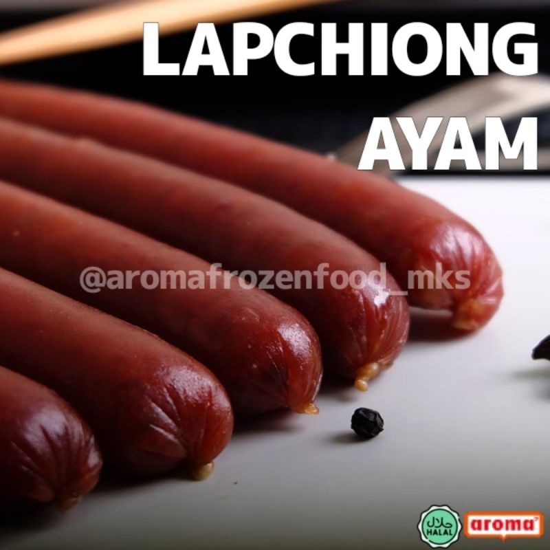 

AROMA CHINESE CHICKEN SAUSAGES (LAPCHIONG AYAM / SOSIS AYAM) 250 GR / LAP CHIONG / LAP JIONG / LAP CIONG