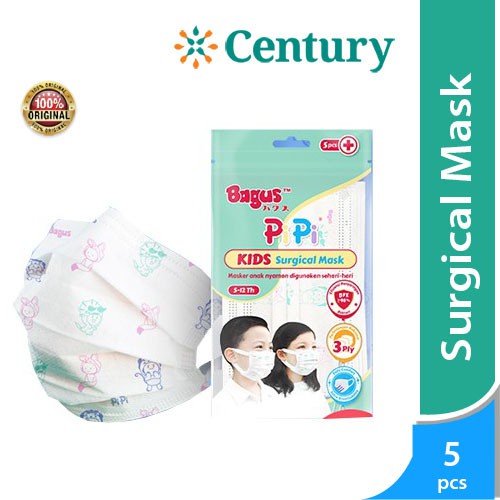 Bagus PiPi Kids Surgical Mask 5 pcs / Masker Medis Anak 3 Ply