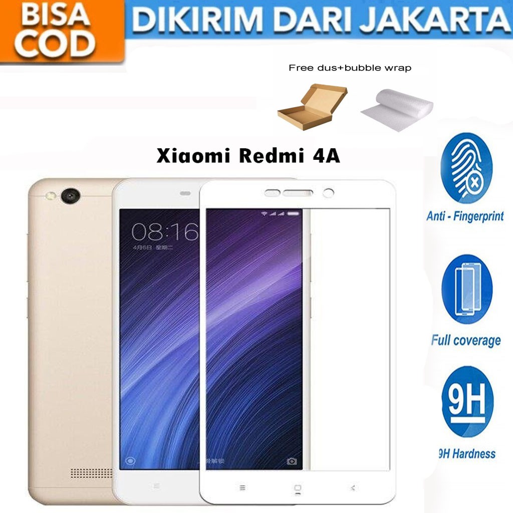 Tempered Glass Xiaomi Redmi 4A Full Cover/Full Screen Screen Protector Anti Gores