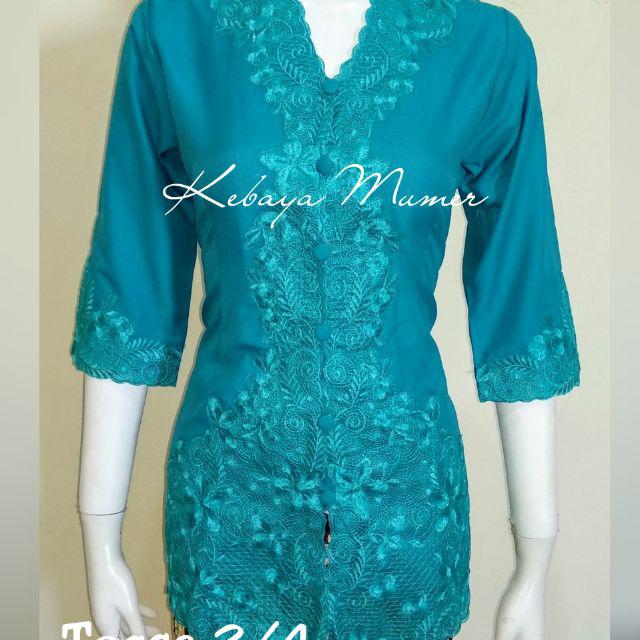 Kebaya Encim. Kebaya Murah. Kebaya Bordir. Kebaya Modern. Kebaya Mumer. Kebaya Jadi-Tosca Rot Snda 3/4