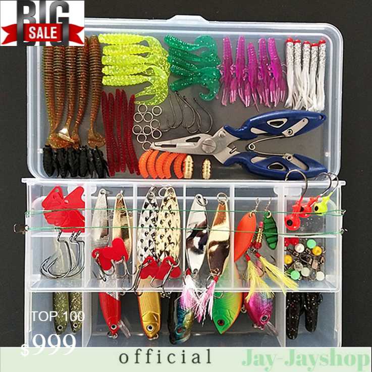 LIXADA Umpan Pancing Ikan Set Fishing Bait Kit 109PCS - DWS250-G