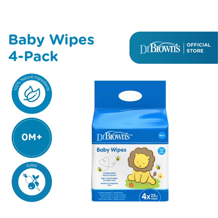 Dr Brown's HG044 Baby Wipes | Tissue Basah Anak