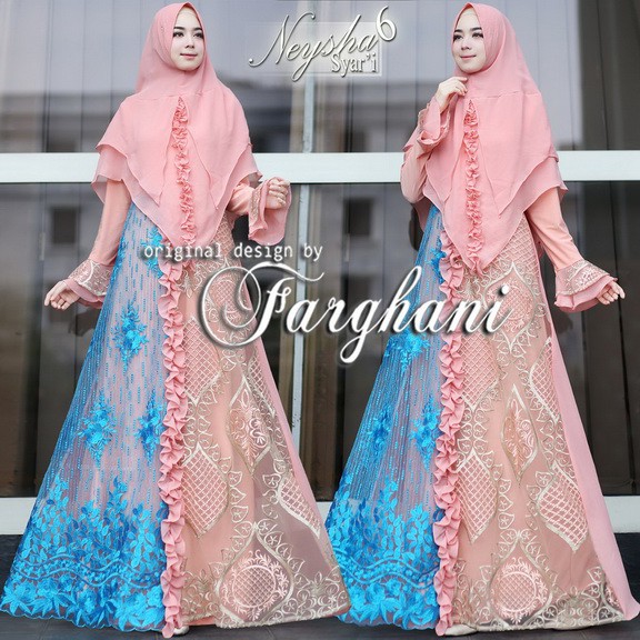 Gamis Branded dan Khimar NEYSHA by Farghani Original