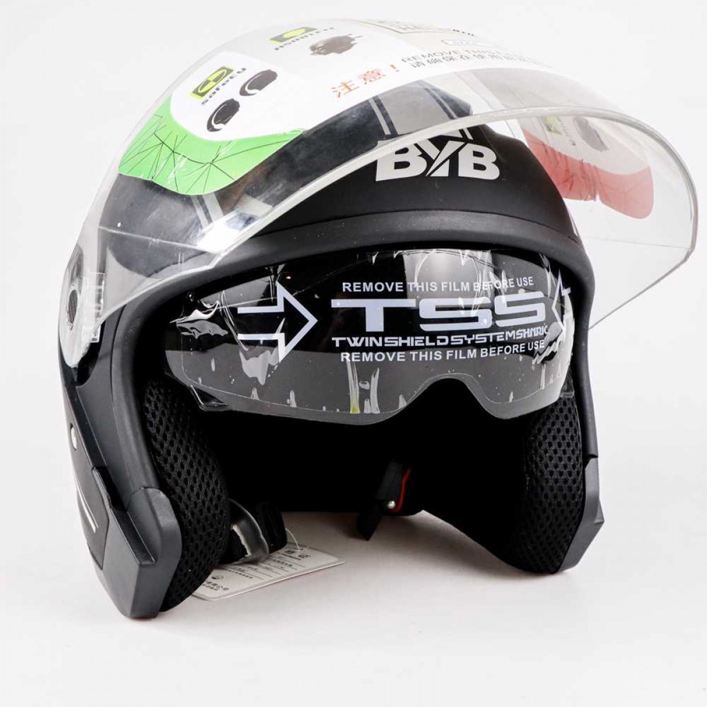 Helm Half Face Double Visor XL - BYB-730