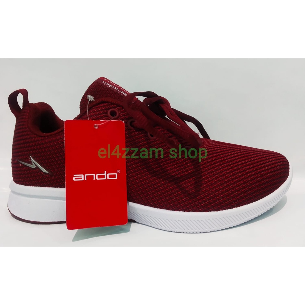Ando Emilia Sepatu Sneakers Wanita Dewasa Sepatu Casual Warna Merah Maroon dan Merah Muda