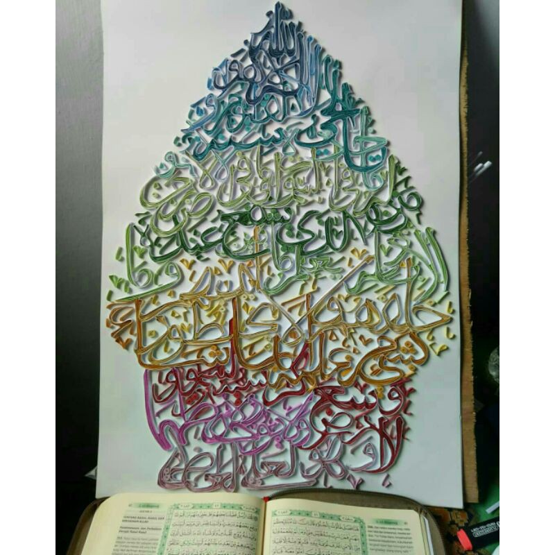 Kaligrafi Kertas Ayat Kursi