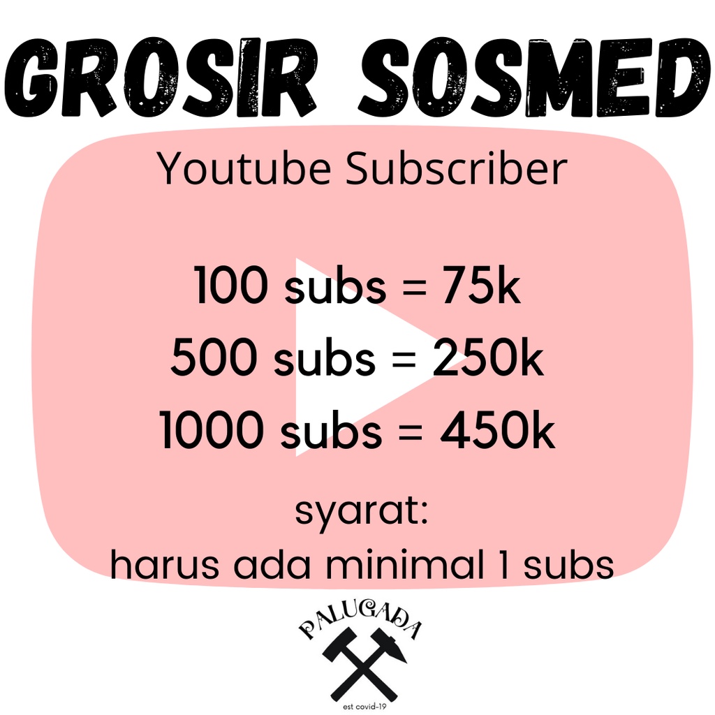 JASA GROSIR Youtube Subscriber