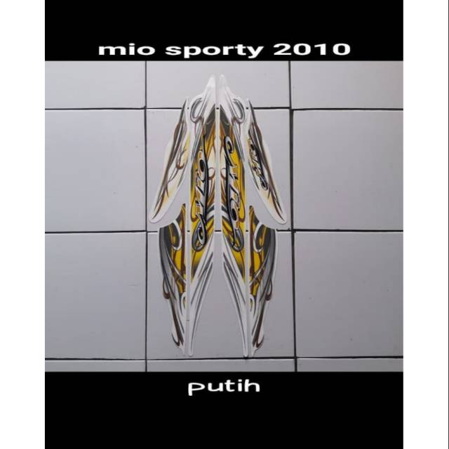 Striping mio sporty tahun 2010 warna putih