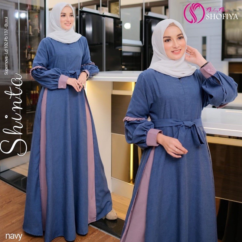 (COD) Shinta Dress/ Gamis moscrape / Gamis Terbaru Termurah/ Gamis Muslimah / Gamis Shofiyah-1