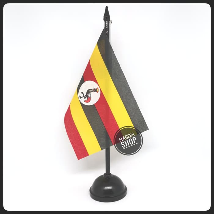 

Bendera Meja Uganda + Tiang Kayu