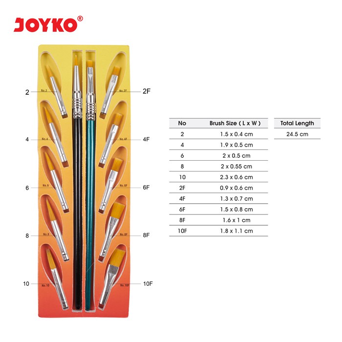 

(SET) Brush Kuas Cat Air Joyko BR-2 / Cat Minyak Lukis Acrylic Joyko BR-2