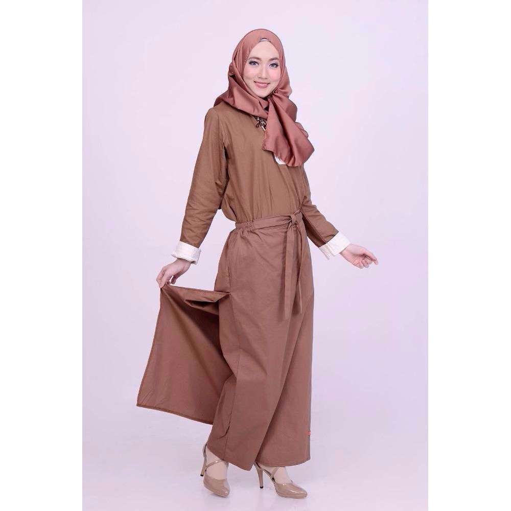 TERLARIS Rok Muslimah Nibras NRC 05 Coklat Milo Celana Panjang Muslimah
