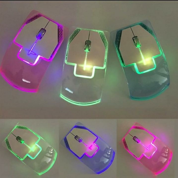 Mouse Wireless transparan colour WIRELESS