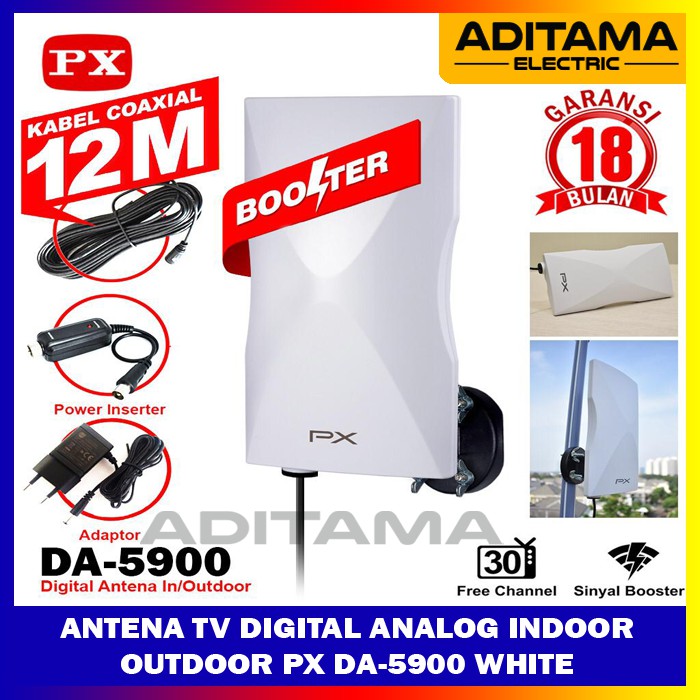 ANTENA TV DIGITAL ANALOG BOOSTER INDOOR OUTDOOR PX DA-5900/ ANTENA TV PX DA-5900B DA5900