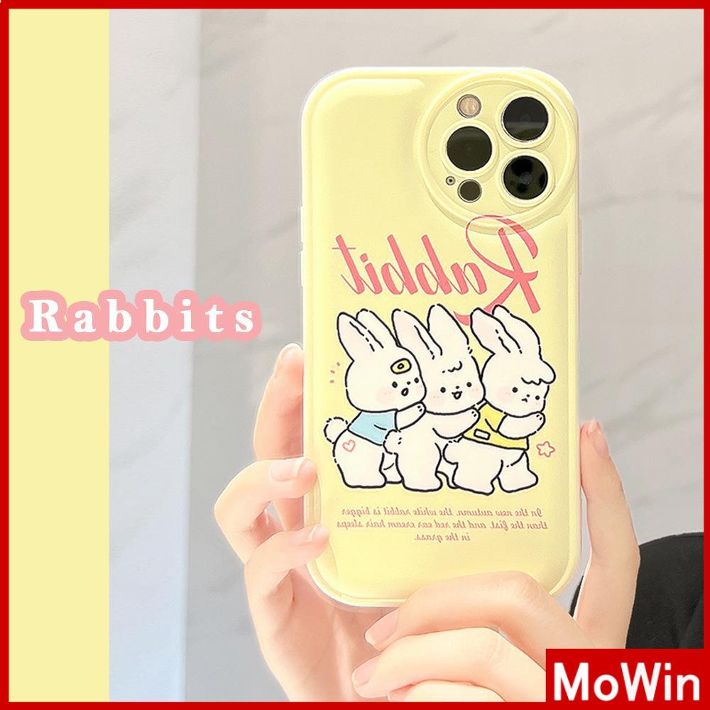 iPhone Case TPU Silicone Soft Case Airbag Shockproof Protection Camera Cute Cartoon Rabbit Compatible For iPhone 11 Pro Max 13 Pro Max 12 Pro Max 7Plus xr XS Max