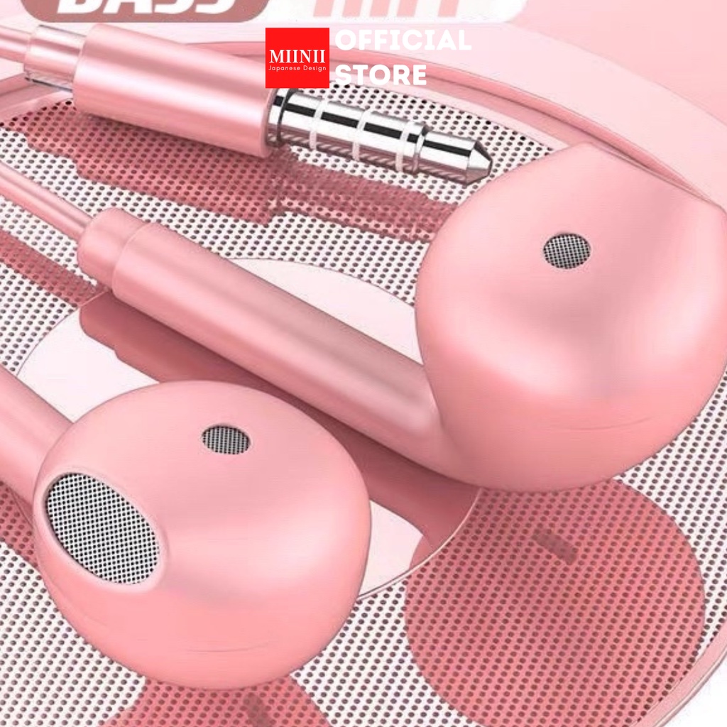 MIINII Headset Macaron U19/U24/U30 Earphone+Mic Hifi Extra Bass Mate Colour