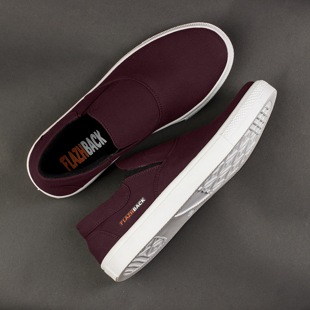 OWL RED |ManNeedMe x FLAZHBACK| Sepatu Sneakers Pria Casual Slip On Kanvas ORIGINAL