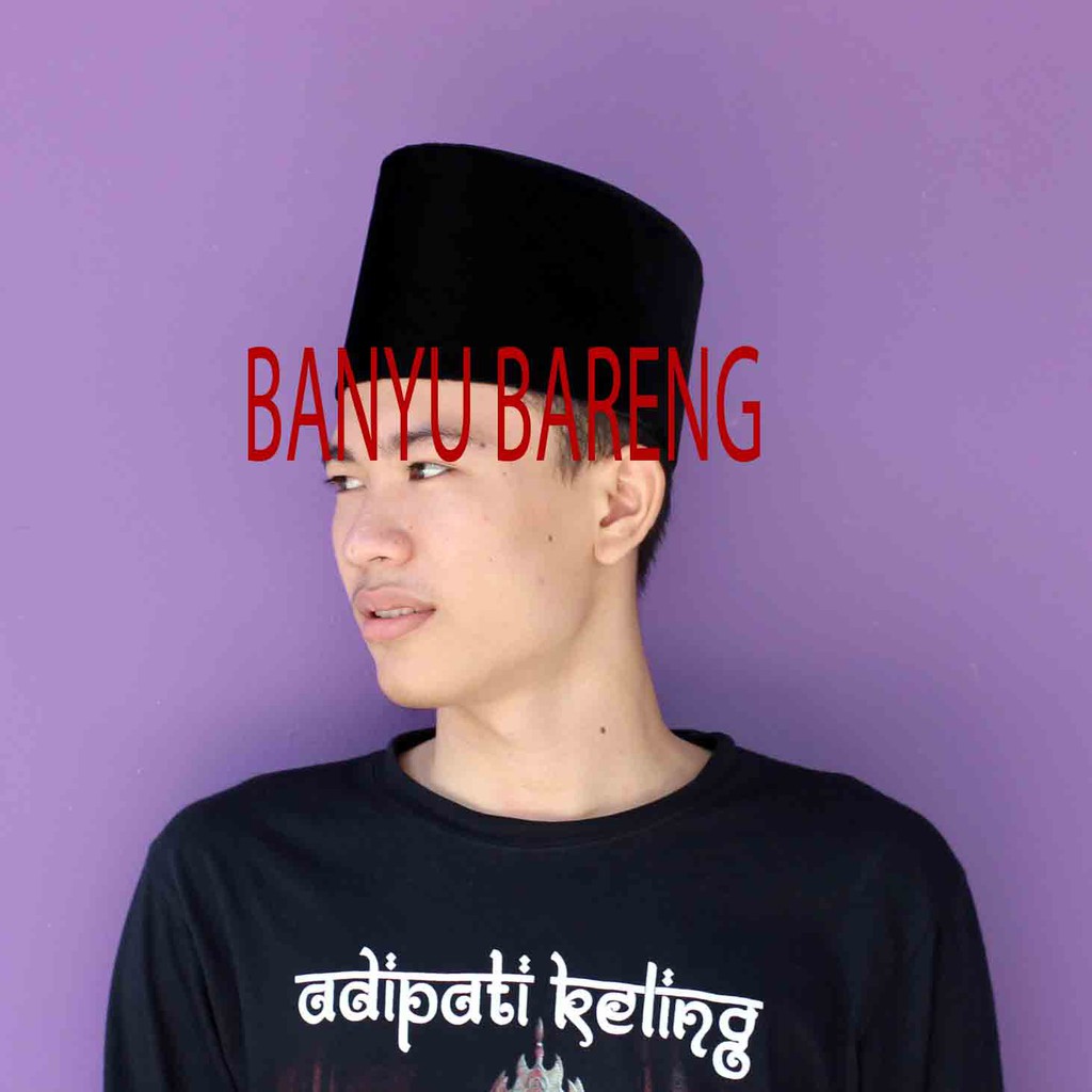 Songkok Hitam Polos Tinggi 14cm - Peci Kopiah Songkok Presiden