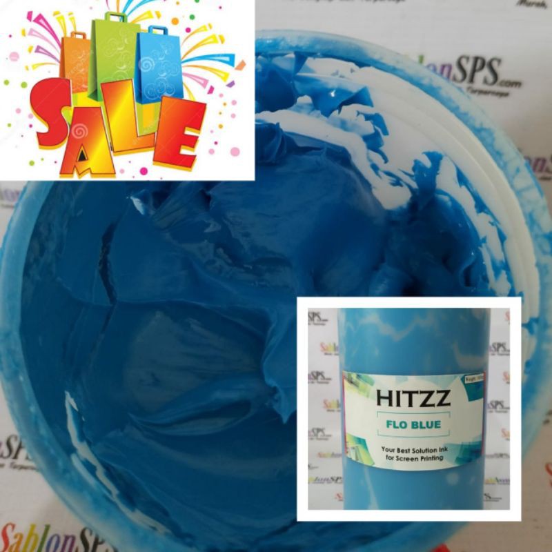 TINTA SABLON PLASTISOL HITZZ FLO BLUE 1KG