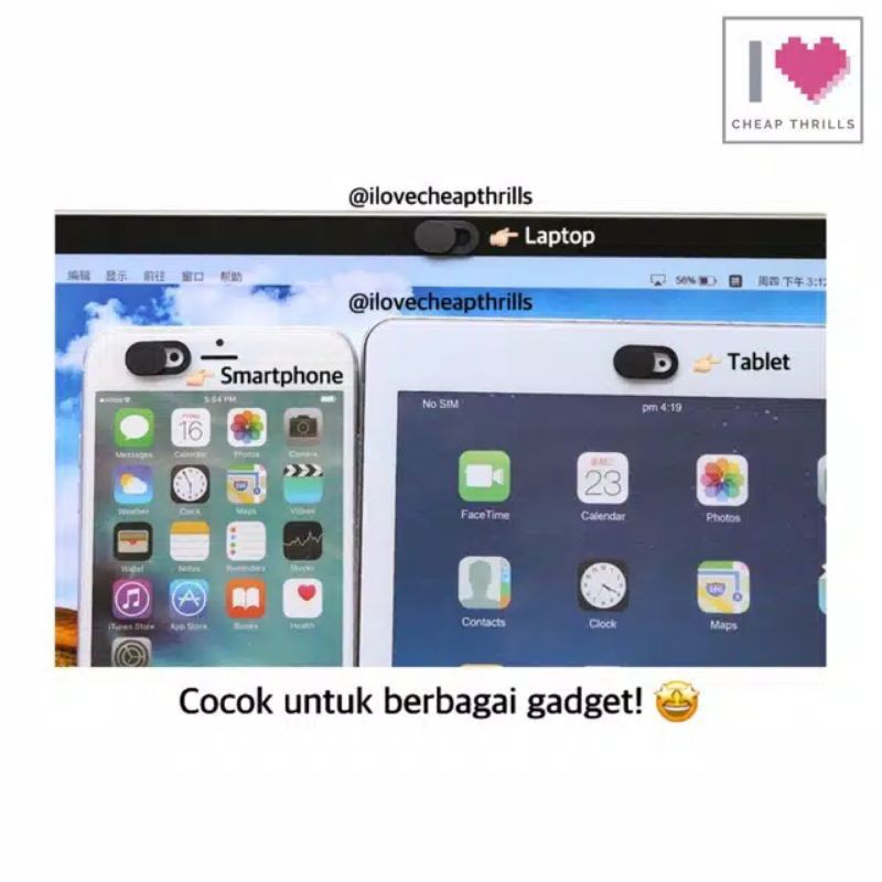 pelindung camera cover webcam sticker aman bs digeser