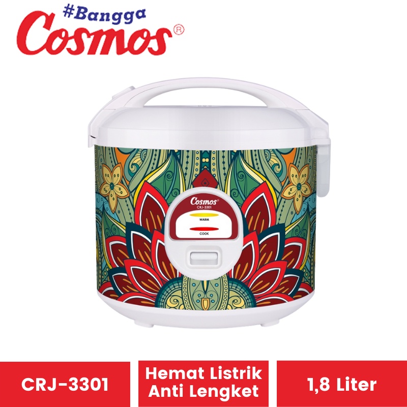 Magic Com Cosmos CRJ-3306 Garansi Resmi | Penghangat Penanak Nasi Rice Cooker Magikom CRJ 3306 323s Magicom Magickom Mejikom