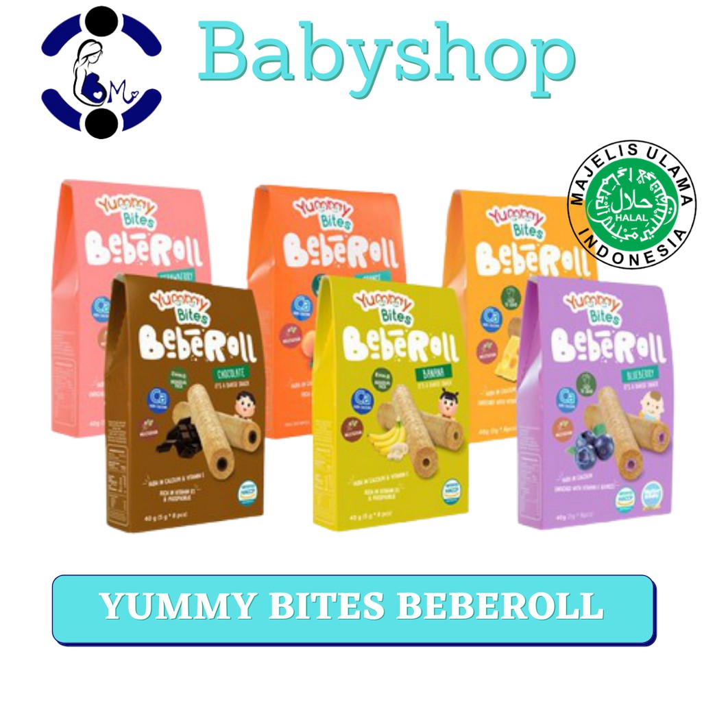 Jual Yummy Bites BebeRoll Snack Bayi 40 Gr / Yummy Bite Snack | Shopee ...